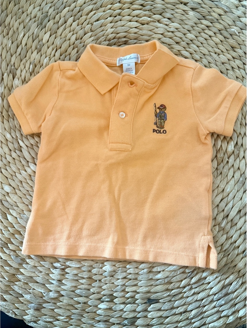 Ralph Lauren Fishing Polo Bear Sz 9 Months EUC